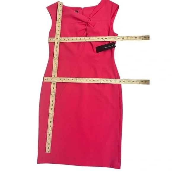 NWT Jones New York Pink Knot Front Sheath Dress - Size Women's 6 - Picture 6 of 10